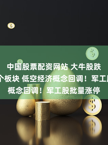 中国股票配资网站 大牛股跌停 带崩整个板块 低空经济概念回调！军工股批量涨停